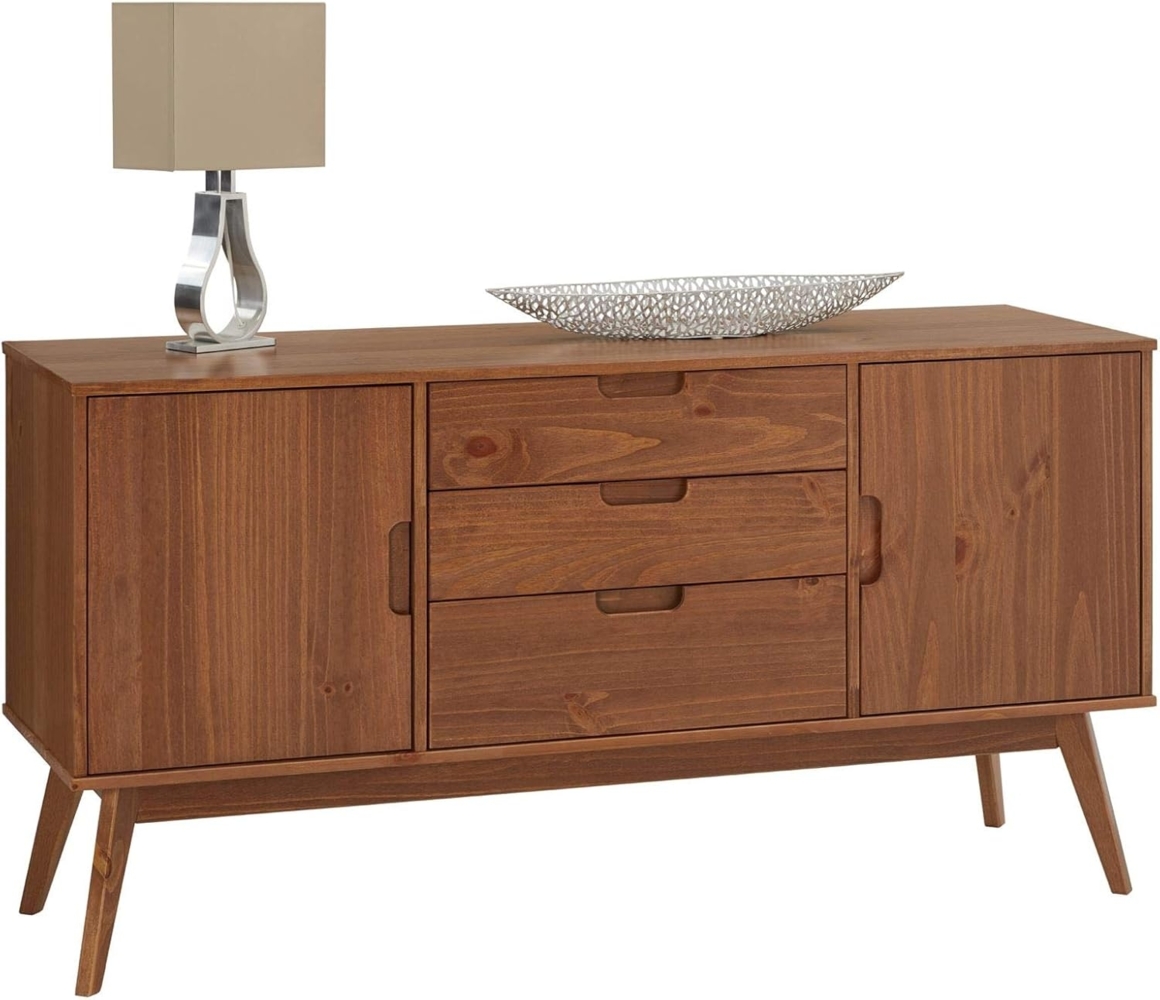 IDIMEX Sideboard TIVOLI, moderne Kommode mit 2 Türen und 3 Schubladen, kastanienfarben Bild 1