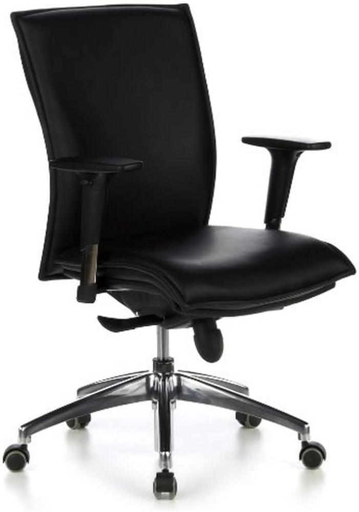 hjh OFFICE Luxus Chefsessel MURANO 10 Leder Schwarz Bild 1