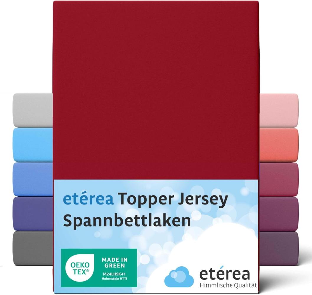 etérea Jersey Topper Spannbettlaken Spannbetttuch Kirsche 140x200 - 160x200 cm Bild 1