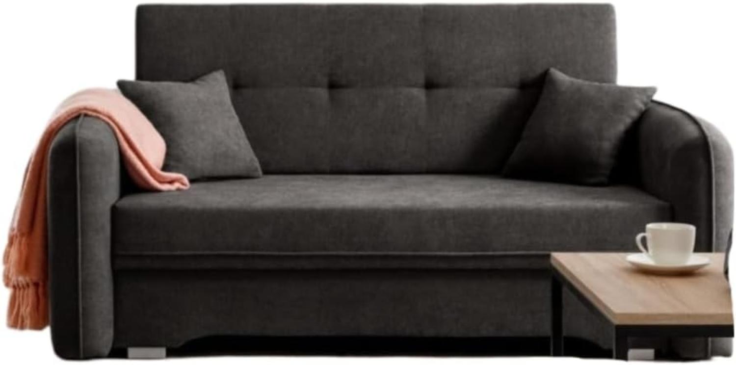 Designer Sofa Elayn mit Schlaffunktion Anthrazit Bild 1