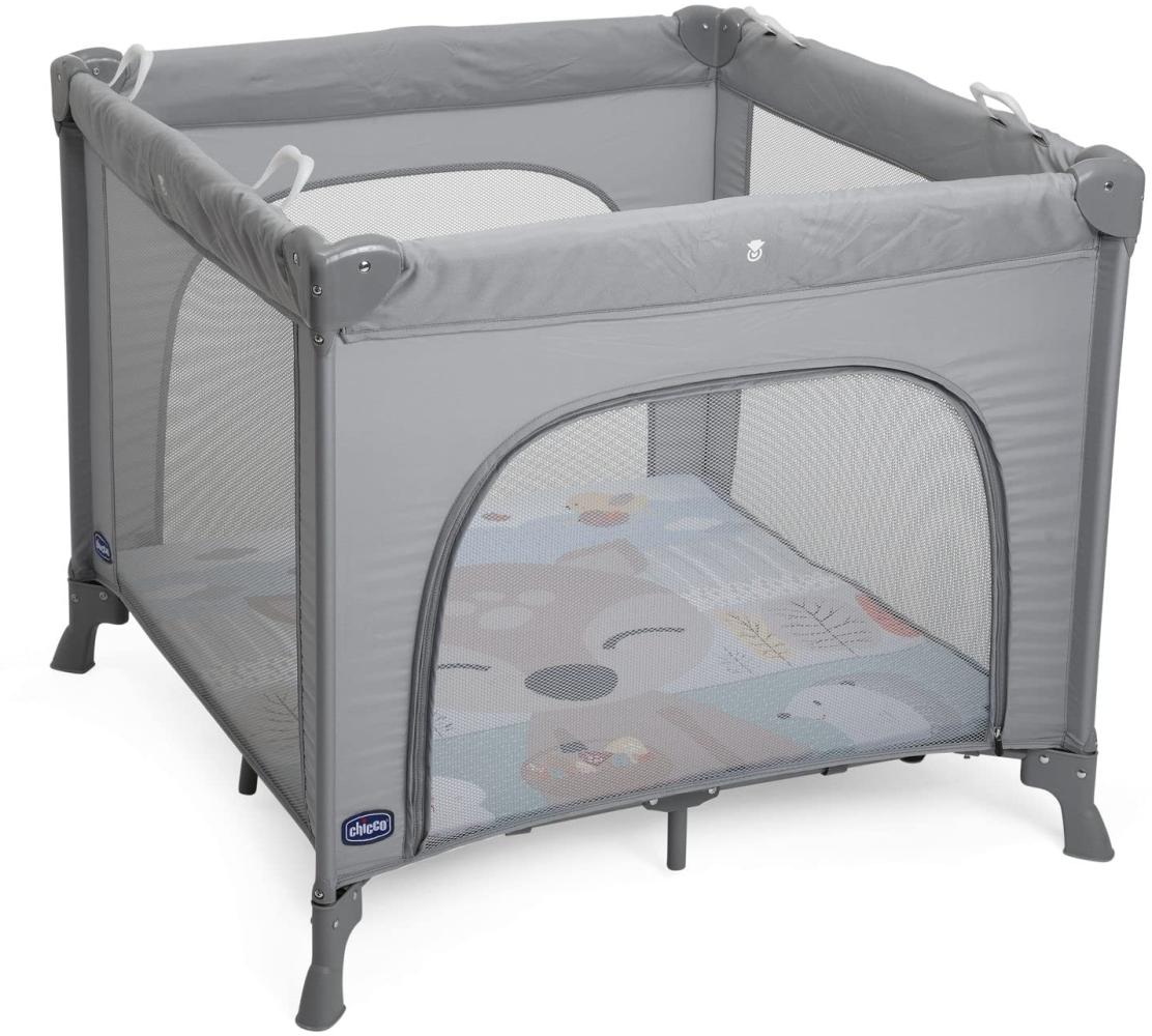 Chicco Open Box Laufstall, Reisebett für Babys und Kleinkinder von der Geburt bis 15 kg, faltbar und kompakt, mit Spielmatte, Mesh-Fenster, 4 Griffe und Transporttasche Bild 1