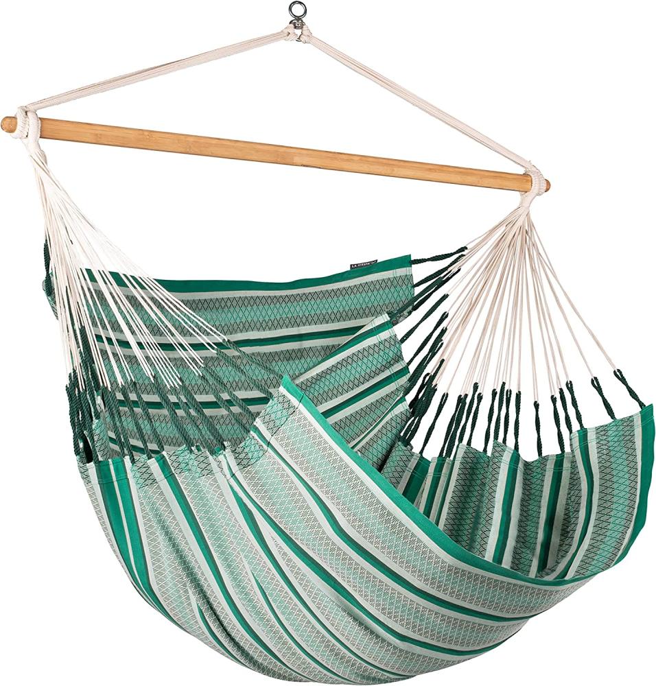 La Siesta Hängesessel Kingsize HABANA agave grün aus Bio-Baumwolle Hängestuhl Bild 1