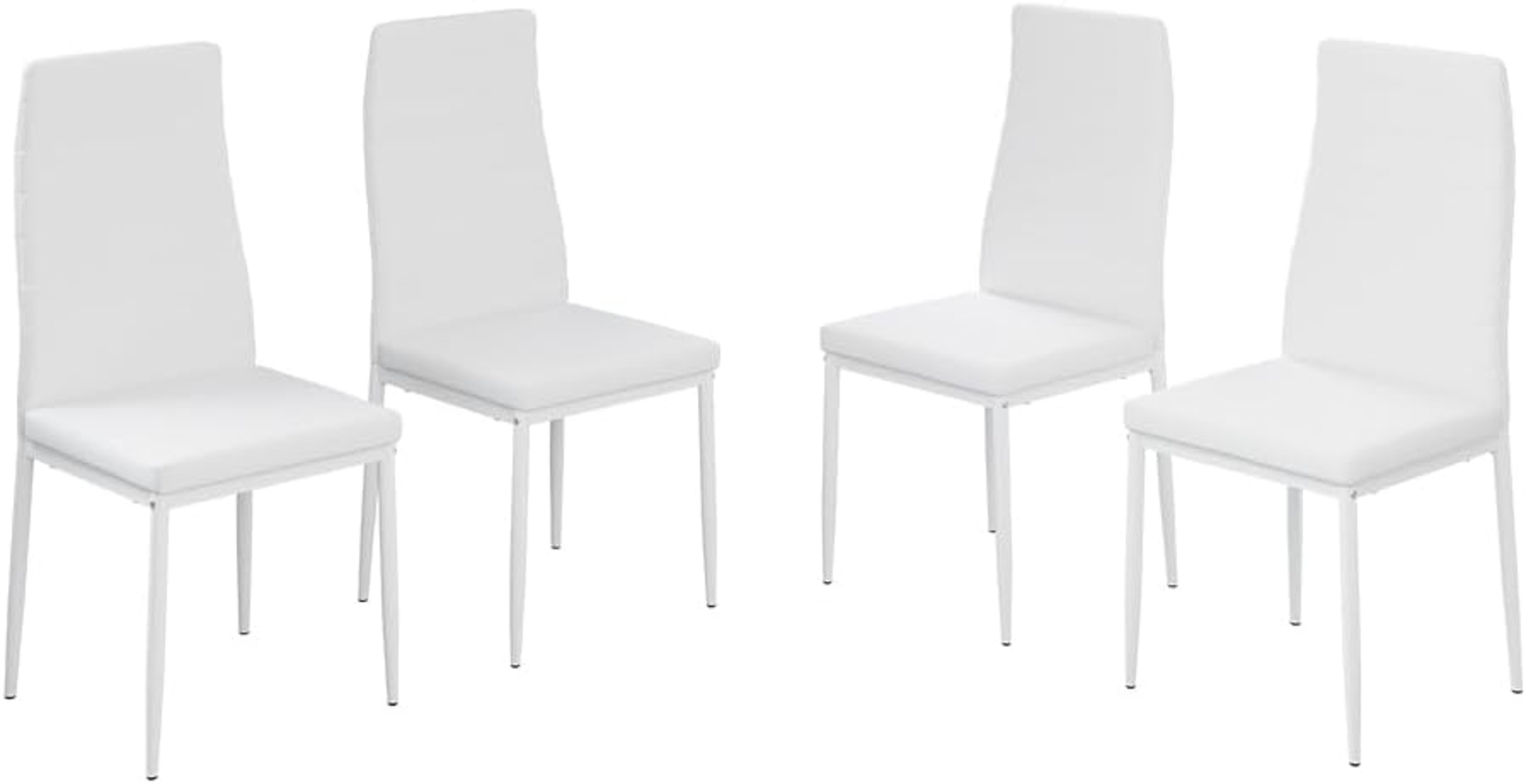 Esszimmerstuhl Grand Weiß 42.5 x 48 cm 4er Set Vicco Bild 1