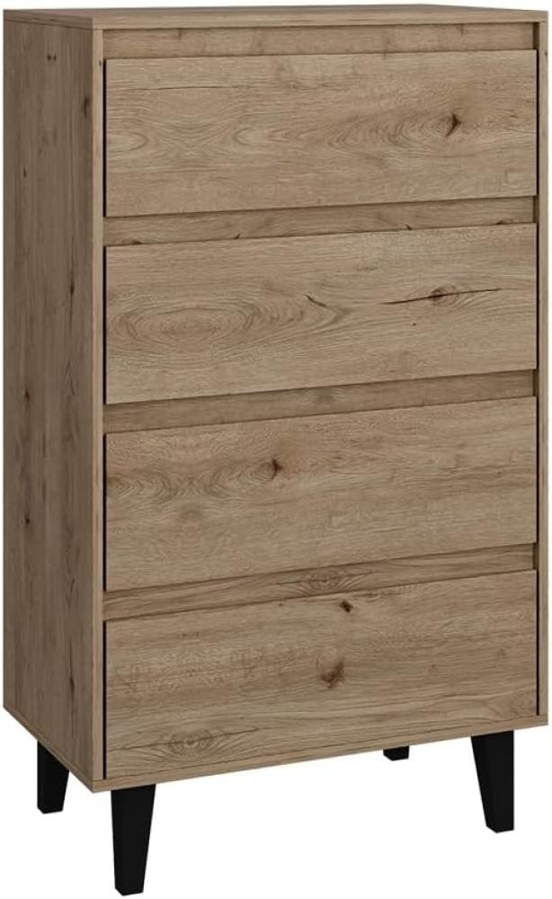 Vicco Sideboard Bahia Eiche 70 x 117 cm mit 4 Schubladen Bild 1