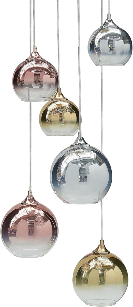 Hängeleuchte TOOMA Glas Messing Bild 1