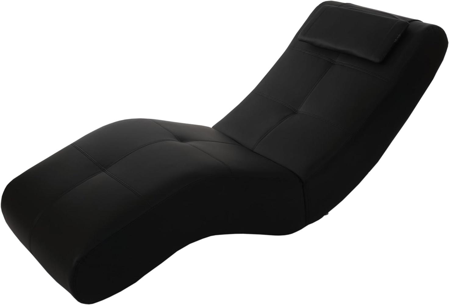 Relaxliege Livorno II, Recamiere Chaiselongue ~ Kunstleder, schwarz Bild 1