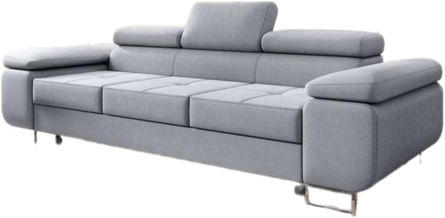 Designer Sofa Triora mit Schlaffunktion (Stoff) Grau Bild 1