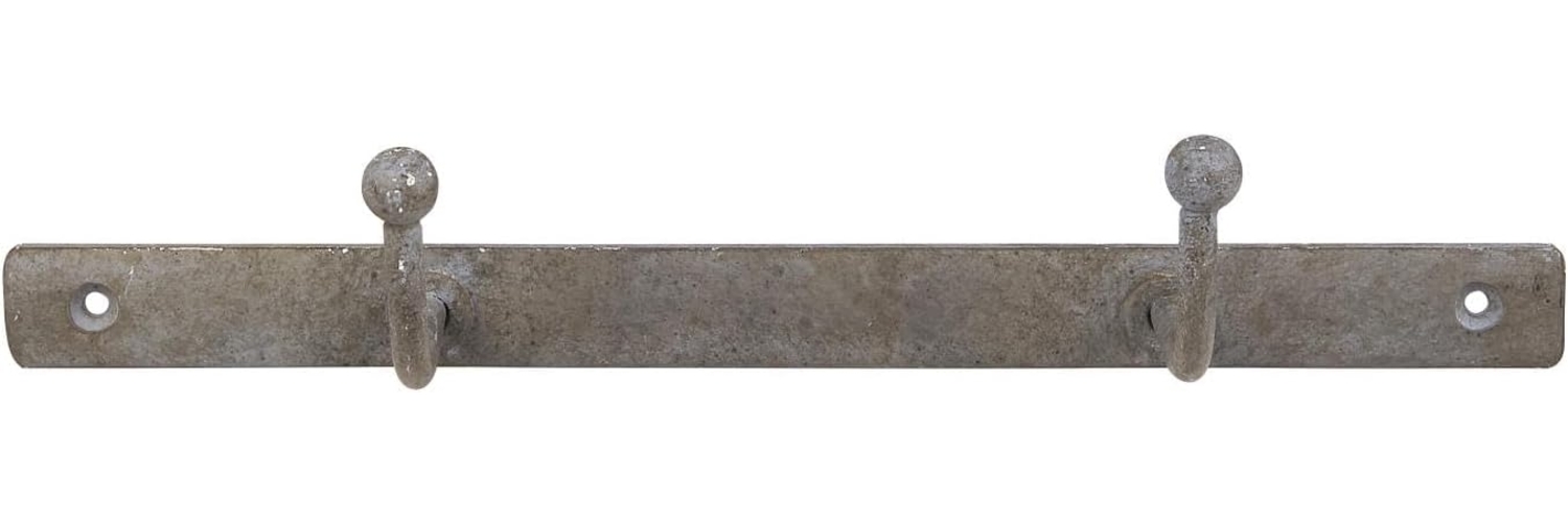 2er Hakenleiste Wandhaken Kleiderhaken Garderobenhaken Grau Ib Laursen 7198-18 Bild 1