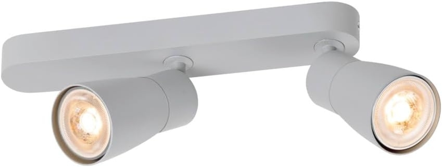 SLV PURI 2.0 Dome, Wand- und Deckenaufbauleuchte, asymmetrisch, 2 x max. 6W GU10, grau - Wand- und Deckenleuchten Bild 1