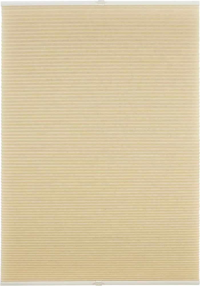 ondeco Wabenplissee Klemmfix Plissee verspannt, Klemmträger ohne Bohren für Fenster und Türen, lichtschutz und Blickdicht, Sonnen-Schallschutz - Cream - 50x130 cm Bild 1