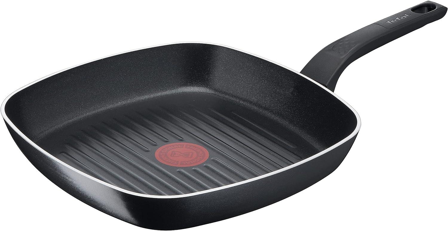 Tefal Easy Cook & Clean Grillpfanne 26x26 cm, Antihaftbeschichtung, Thermo-Signal Temperaturindikator, Schwarz, B5554032 Bild 1