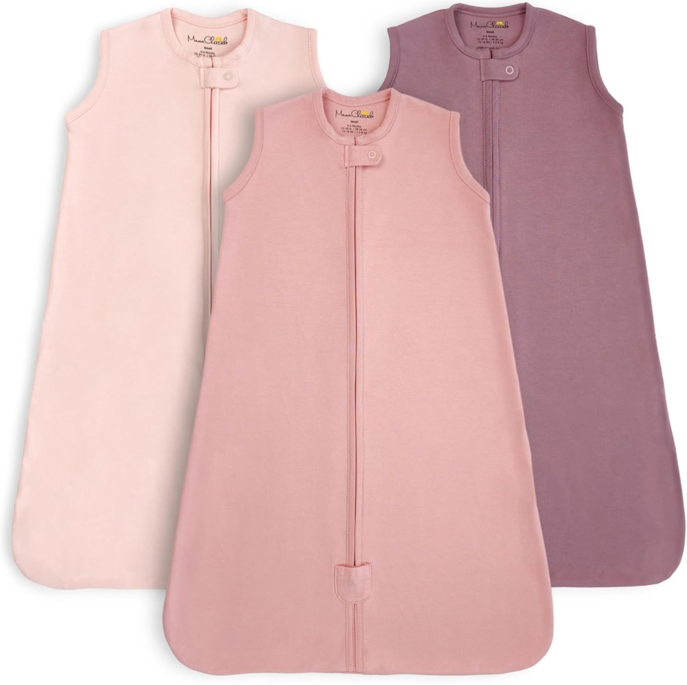 Mama Cheetah Baby-Schlafsack, 0,5 Tog, Bio-Baumwolle, tragbare Decke mit Zwei-Wege-Reißverschluss, Wickelübergang, Baby-Schlafsack für Neugeborene, Kleinkinder, Jungen, Mädchen, 0-3 Monate Bild 1