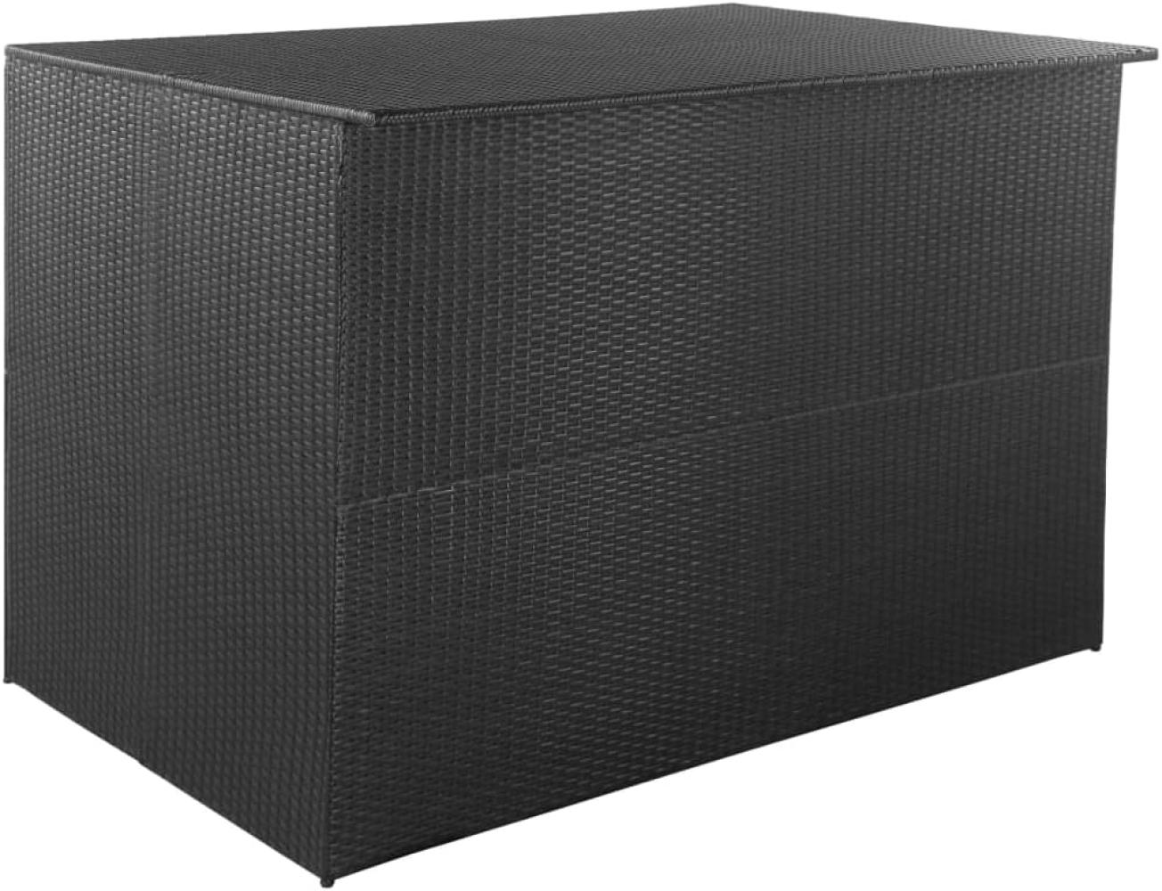 vidaXL Garden-Auflagenbox Schwarz 150x100x100 cm Poly Rattan 44245 Bild 1