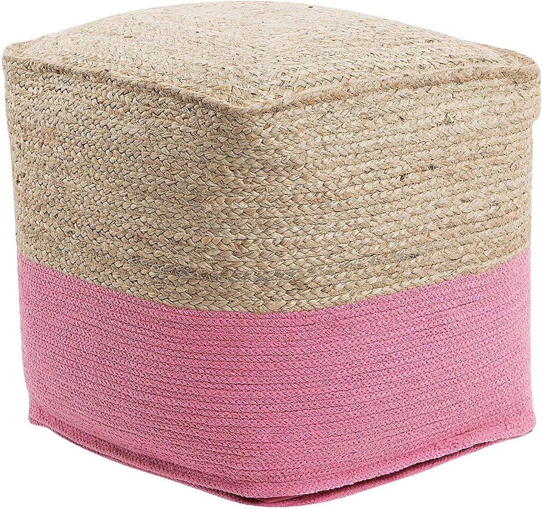 Pouf rosa 44 x 44 cm KIRAMA Bild 1