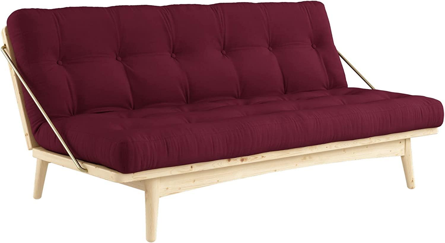 Karup Design Schlafsofa FOLK Gestell Natur, Matratze Bordeaux Bild 1