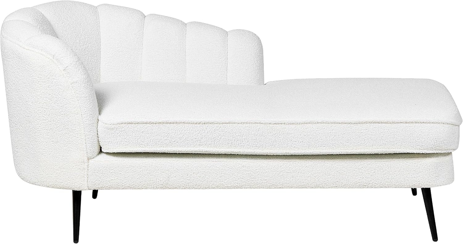 Chaiselongue Bouclé weiß linksseitig ALLIER Bild 1