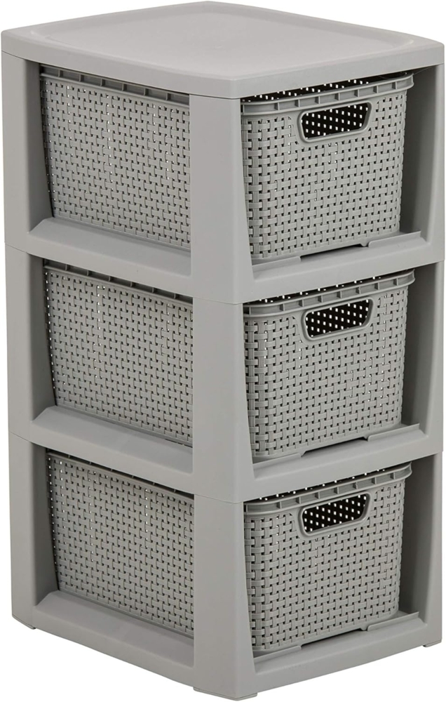 BranQ Regal 1725, Rattanregal mit 3 Körben 3x7L Bild 1