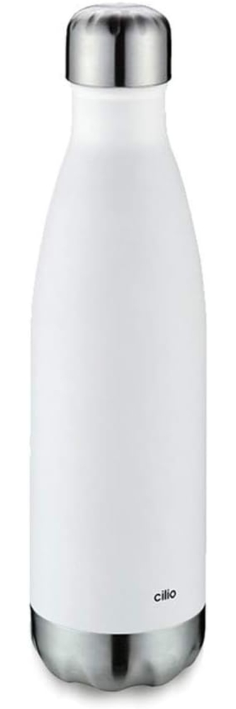 Cilio Elegante Isolier-Trinkflasche 500 ml weiß matt Bild 1