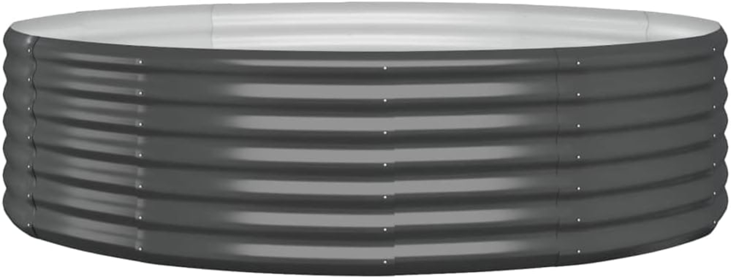 vidaXL Hochbeet Verzinkter Stahl 140x140x36 cm Anthrazit 319021 Bild 1
