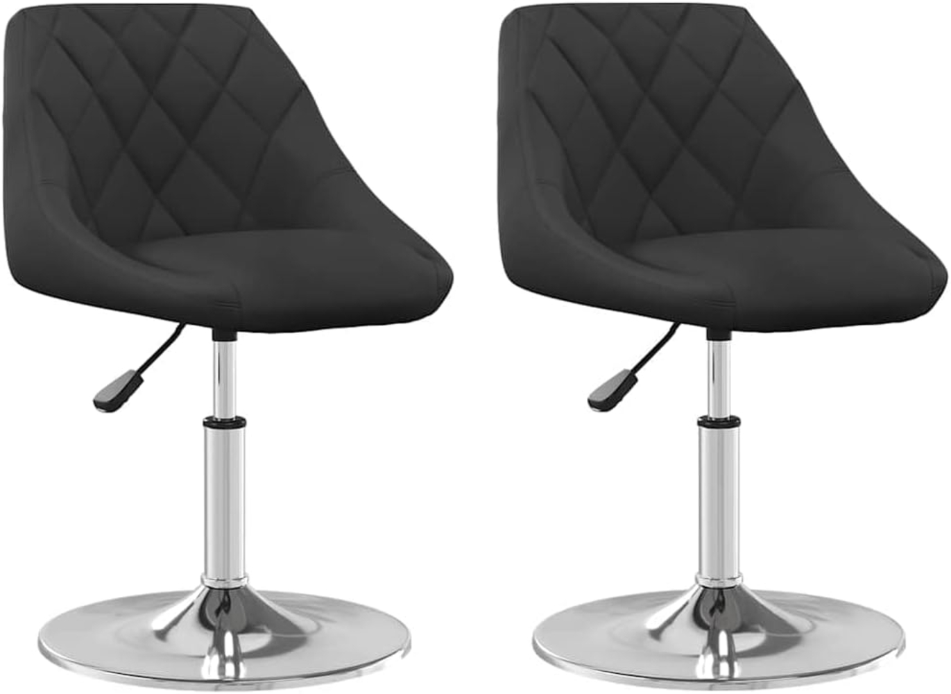 vidaXL Esszimmerstühle 2 Stk. Drehbar Schwarz Samt [335280] Bild 1