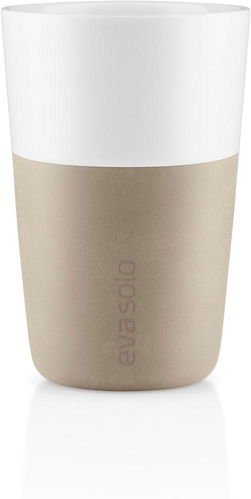 Eva Solo Cafe Latte-Becher 2er Set, Porzellan, Silikon, Pearl Beige, 360 ml, 501134 Bild 1