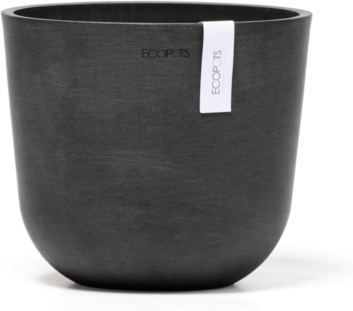 ECOPOTS Blumentopf Oslo 25 Dunkelgrau, für innen und außen: frostsicher, bruchsicher und lichtbeständig Bild 1