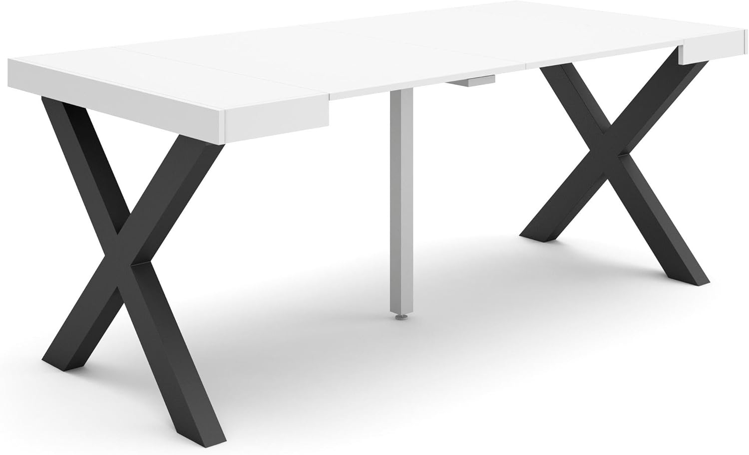 Skraut Home | Ausziehbarertisch | Multifunktionaler ausziehbarer | 180 | Für 8 Gäste | Massivholz Beine | Moderner Stil | Weiß Bild 1