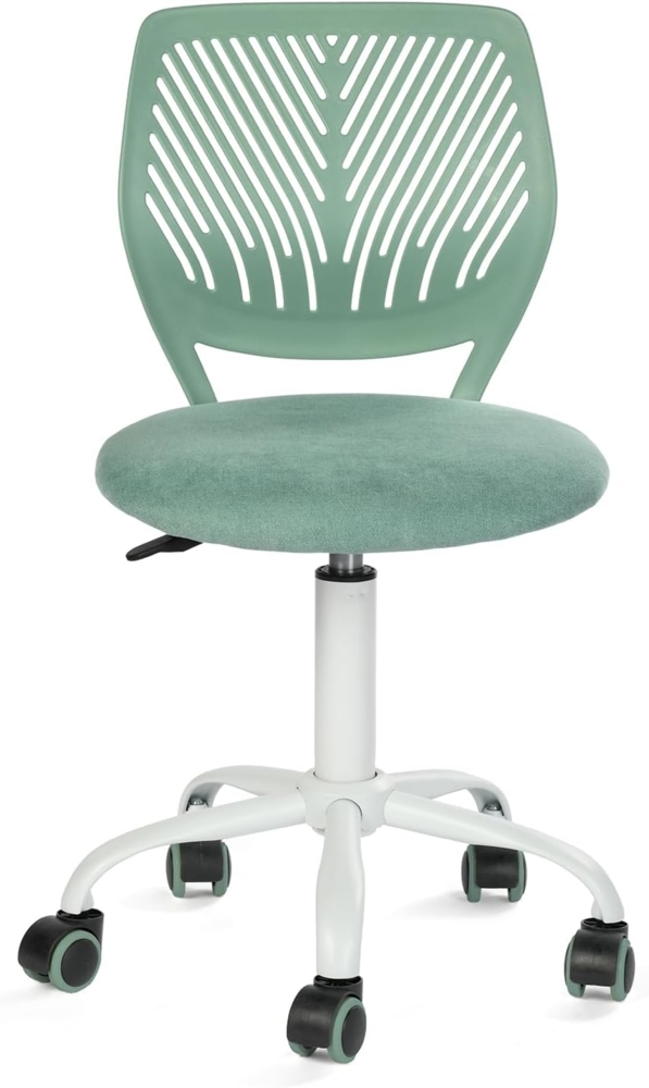 FurnitureR Schreibtischstuhl, ergonomischer Drehstuhl ohne Armlehnen, höhenverstellbarer Bürostuhl mit Rollen, komfortabler Arbeitsstuhl für Home Office, Schlafzimmer und Arbeitszimmer Bild 1