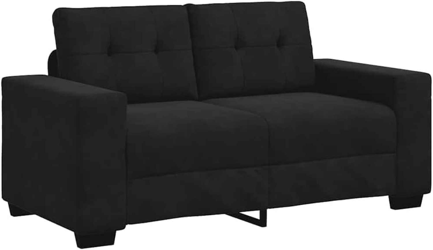 vidaXL Zweisitzer-Sofa Schwarz 120 cm Samt 4105115 Bild 1