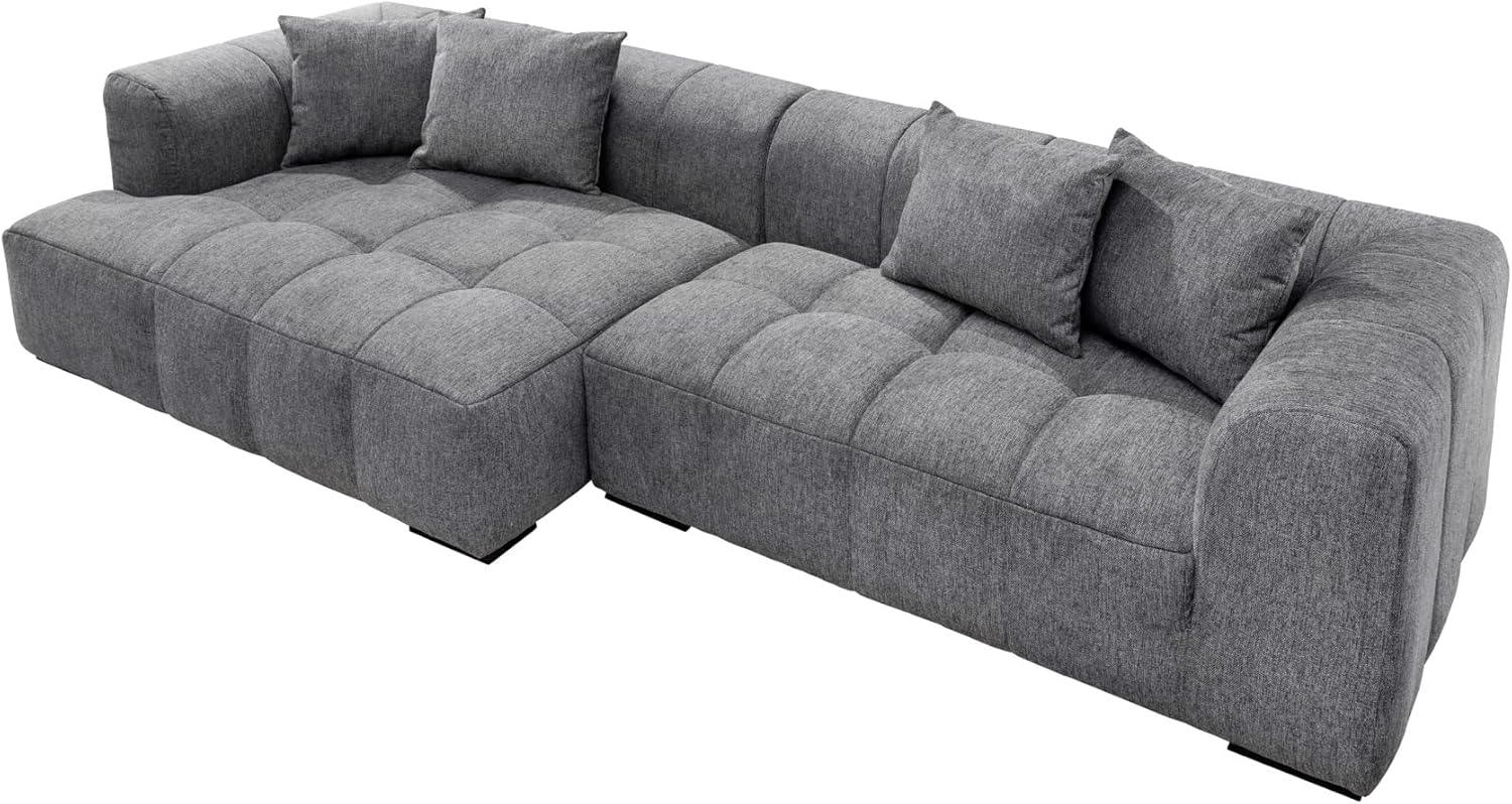 riess-ambiente Ecksofa ZERO GRAVITY 305cm grau, Einzelartikel 1 Teile, Wohnzimmer · Strukturstoff · XXL Couch · Bigsofa · Ottomane links Bild 1