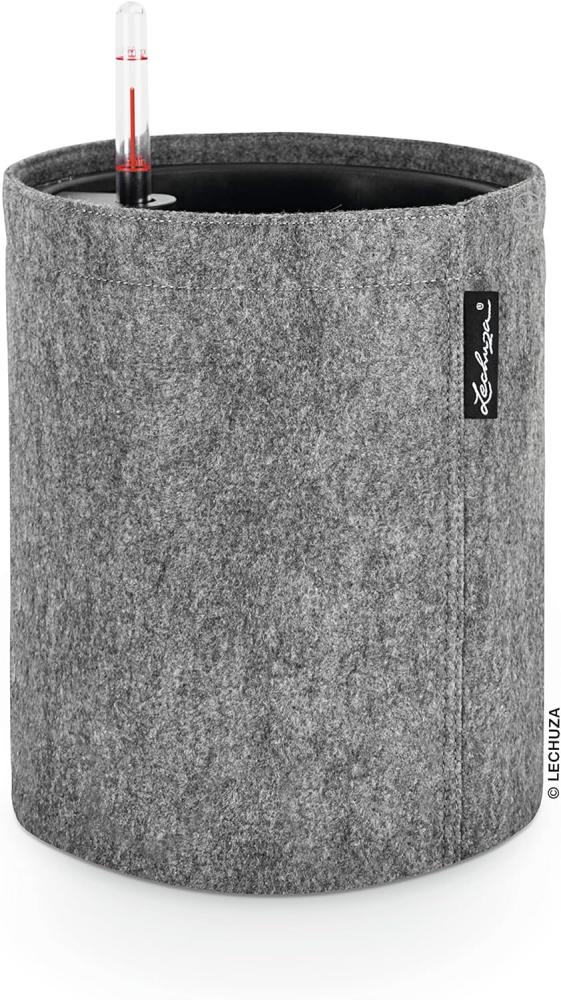 LECHUZA Pflanzgefäß TRENDCOVER 23 Felt ALL-IN-ONE Dunkelgrau 441315 Bild 1