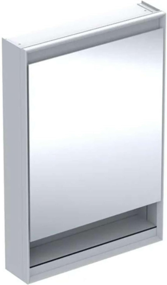 Geberit ONE Spiegelschrank mit ComfortLight, 1 Tür, mit Nische, Aufputzmontage, Aluminium eloxiert, 60x90 cm, 505.83, Ausführung: Anschlag links - 505.830.00.1 Bild 1