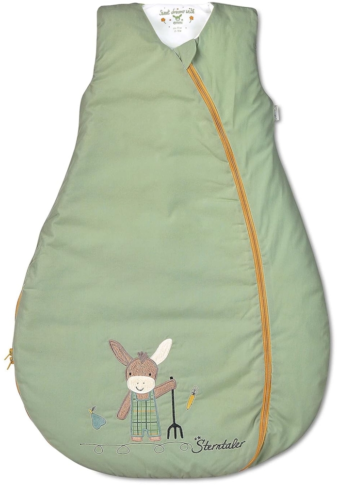 Kinderschlafsack Funktionsschlafsack 110cm Emmis Garden (1 tlg), Baby Schlafsack Emmis Garden - Funktionsschlafsack Kinder 110cm - Babyschlafsack, Kuscheliger Ganzjahresschlafsack mit Motiv und 2-Wege-Zipper - Strampelsack Baby Bild 1