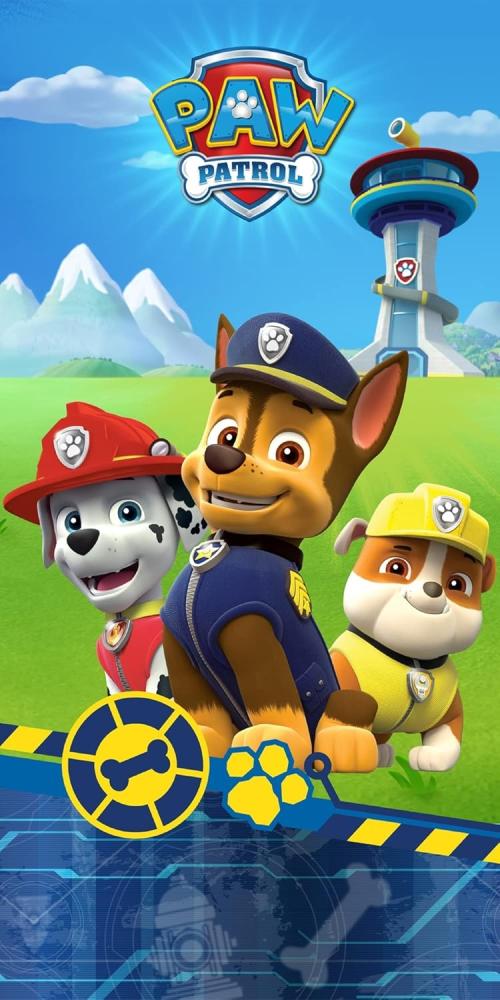 BERONAGE Strandtücher Paw Patrol Badetuch Boy's Blau 60x120 cm, 100% Baumwolle (1-St), Frottee in Velours-Qualität Bild 1