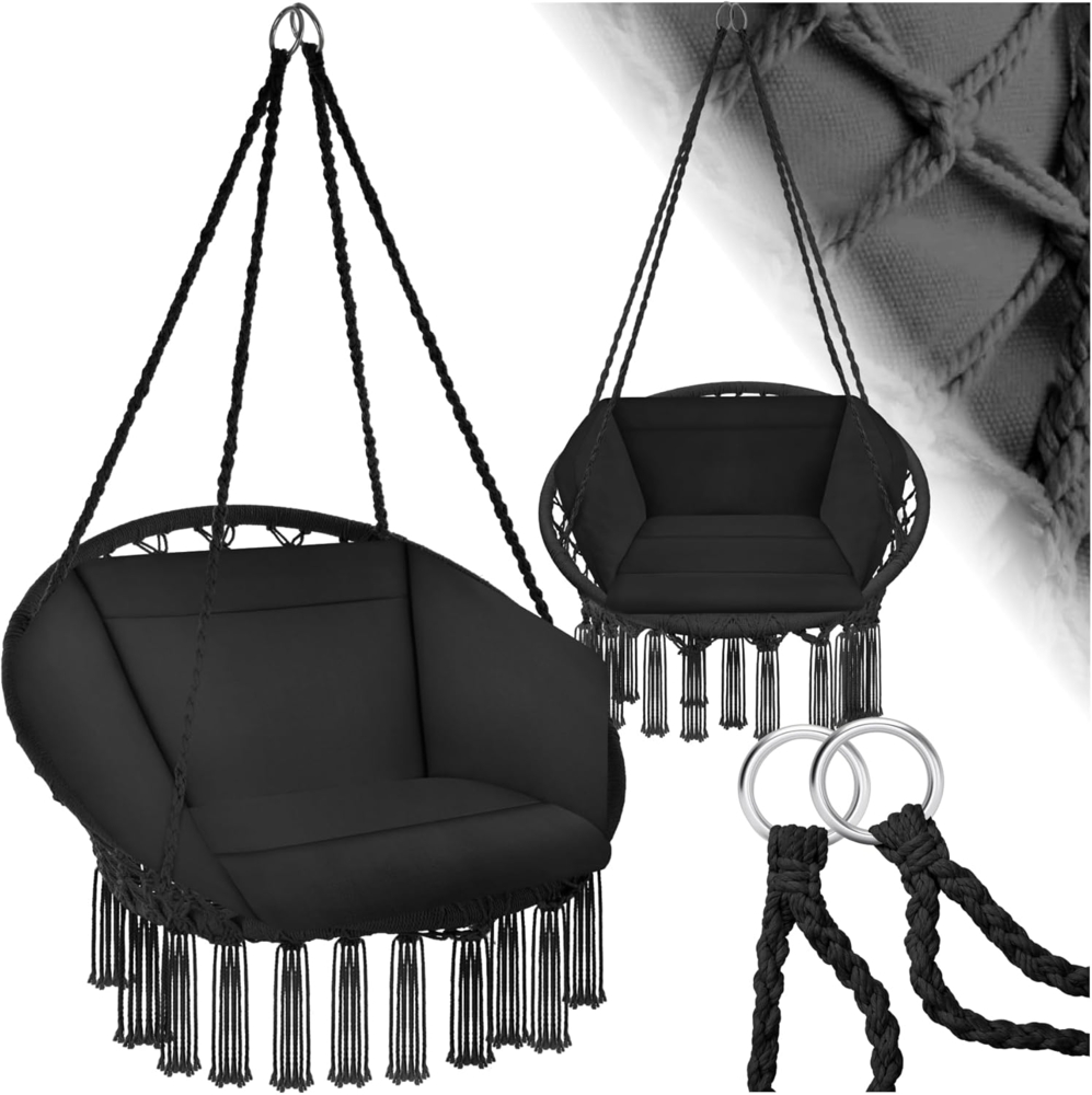 tectake Hängesessel Grazia, mit Sitz- und Rückenpolster Bild 1