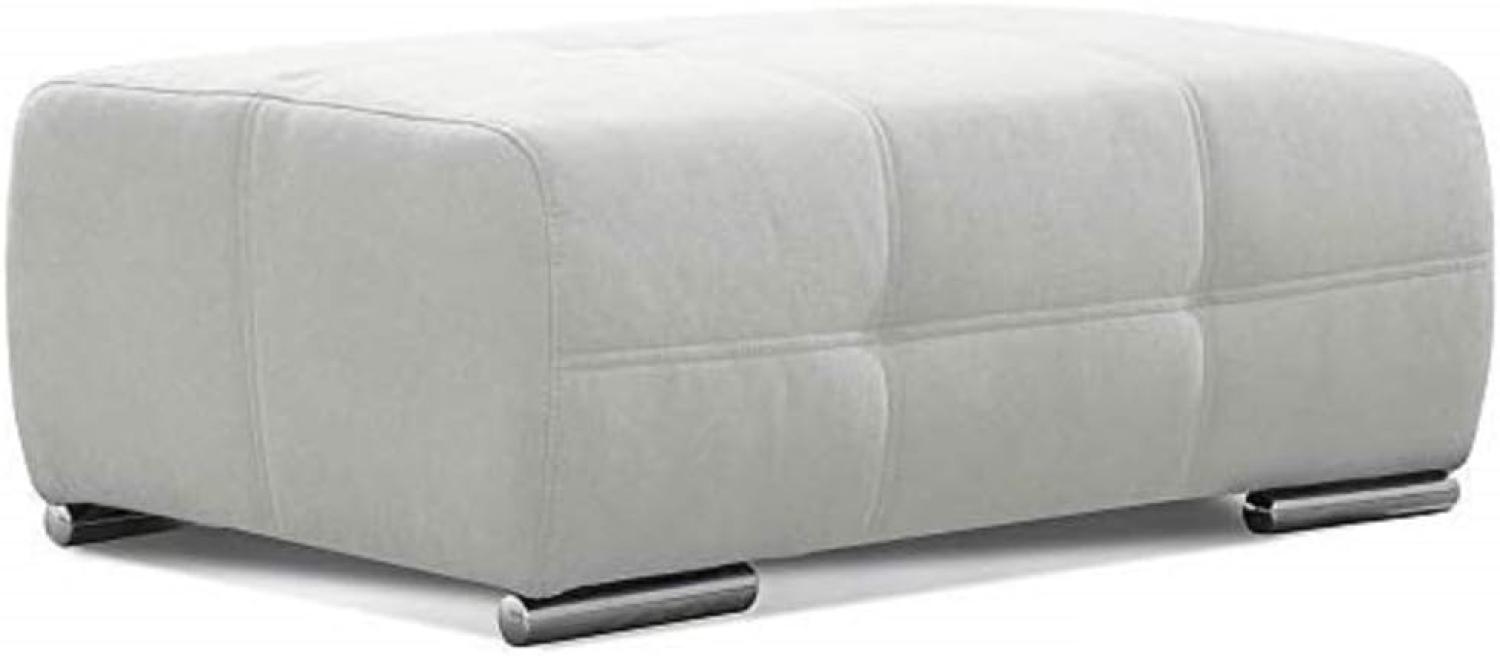 Cavadore Hocker Mistrel, Sitzhocker mit leichter Fleckentfernung dank Soft Clean, geeignet für Haushalte mit Kindern, Haustieren, 109 x 42 x 73, weiß Bild 1