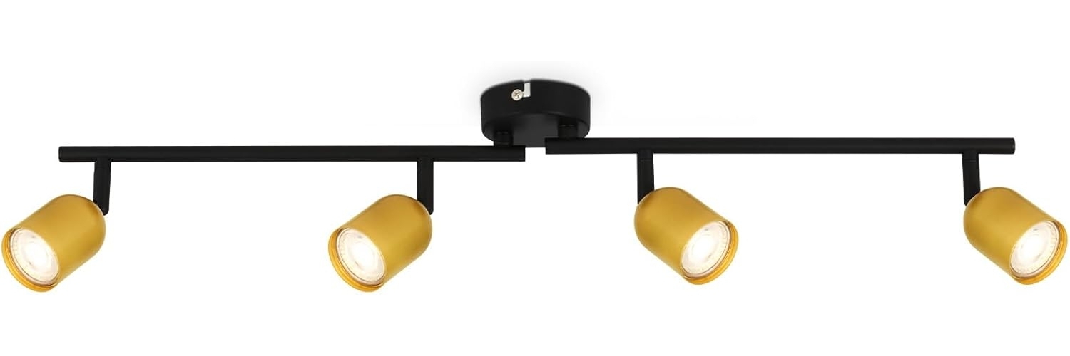 BRILONER – Deckenlampe, Deckenleuchte, Lampe, Schwenkbar, Wohnzimmerlampe, Schlafzimmerlampe, Küchenlampe, Schwarz-Gold Bild 1