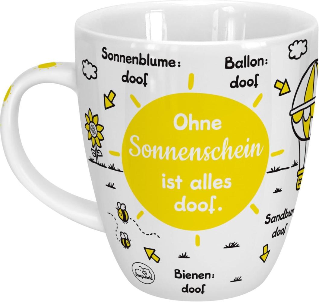 Sheepworld Tasse "Ohne Sonnenschein ist alles doof" | Porzellan, 45 cl | Tasse für Kaffee und Tee, Tasse mit Spruch | 46509 Bild 1