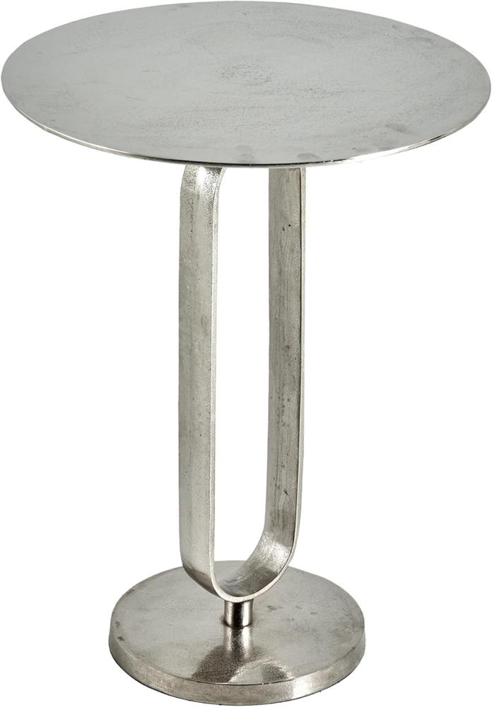 riess-ambiente Beistelltisch ELEGANCE 60cm silber (Einzelartikel, 1-St), Wohnzimmer · Aluminium-Metall · rund · handmade · Modern Design Bild 1