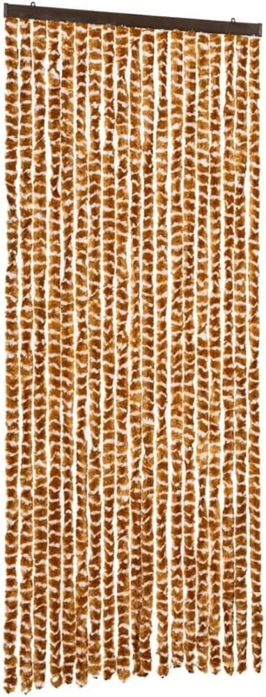 vidaXL Insektenschutz-Vorhang Ocker und Weiß 56x185 cm Chenille 325457 Bild 1