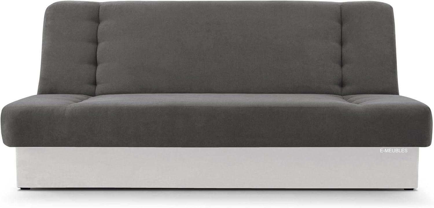 MOEBLO Schlafsofa Cyprus, Sofa Kippsofa Klappsofa Clic-Clack Couch für Wohnzimmer Federkern Sofagarnitur Polstersofa - 192x85x92 cm -, mit Bettkasten und Schlaffunktion Bild 1