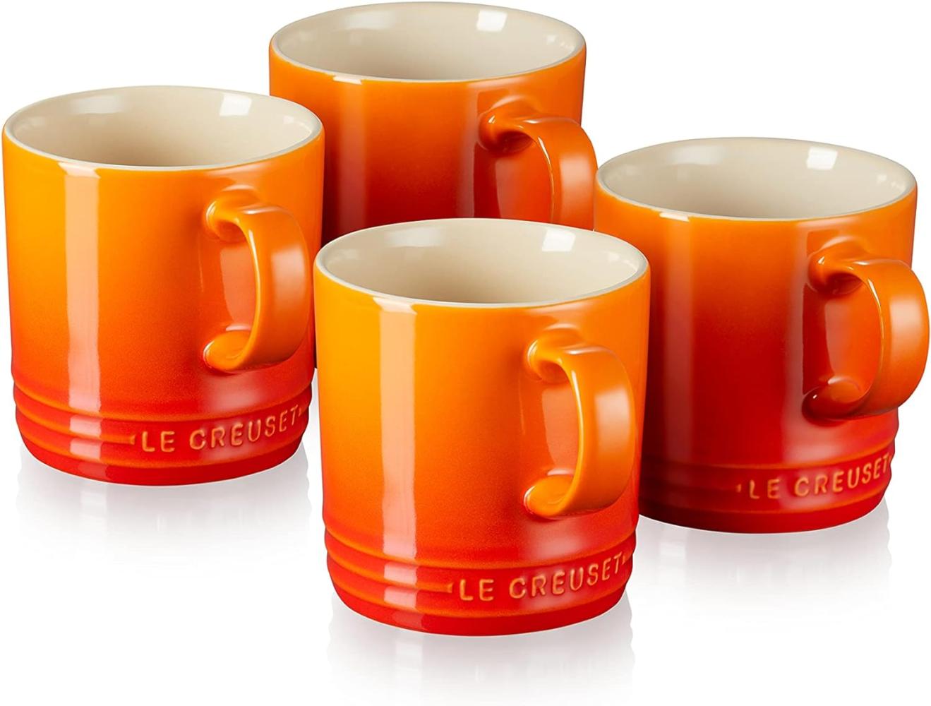 Le Creuset Becher 350 ml 4er-Set Ofenrot Bild 1