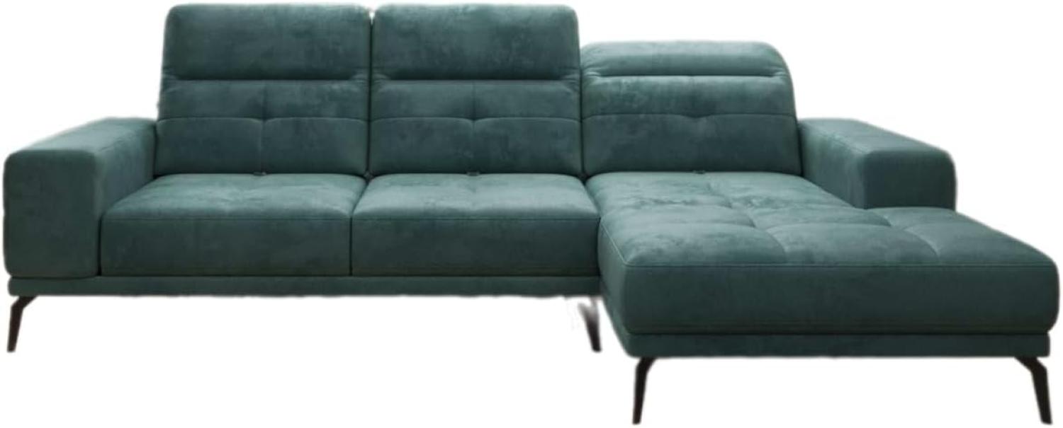 Designer Sofa Terina inkl. Beistellhocker Samt Grün Rechts Bild 1