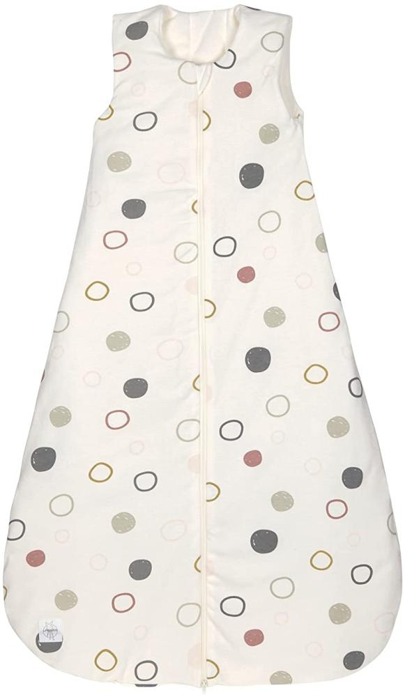 LÄSSIG Baby Ganzjahres Schlafsack ohne Ärmel unisex/Sleeping Bag Interlock Circles offwhite, Größe 74/80 7-12 Monate Bild 1