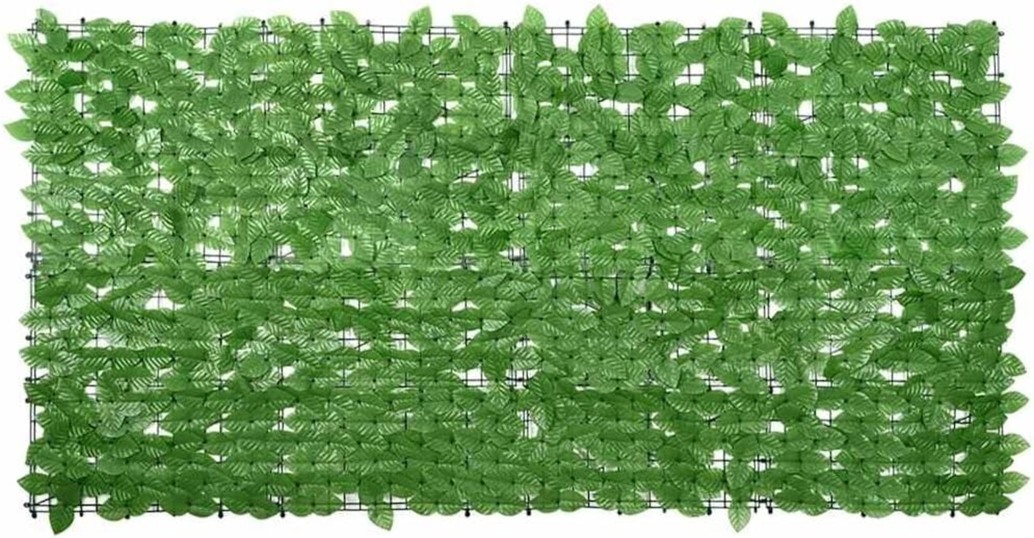 vidaXL Balkon-Sichtschutz mit Grünen Blättern 200x100 cm 367844 Bild 1