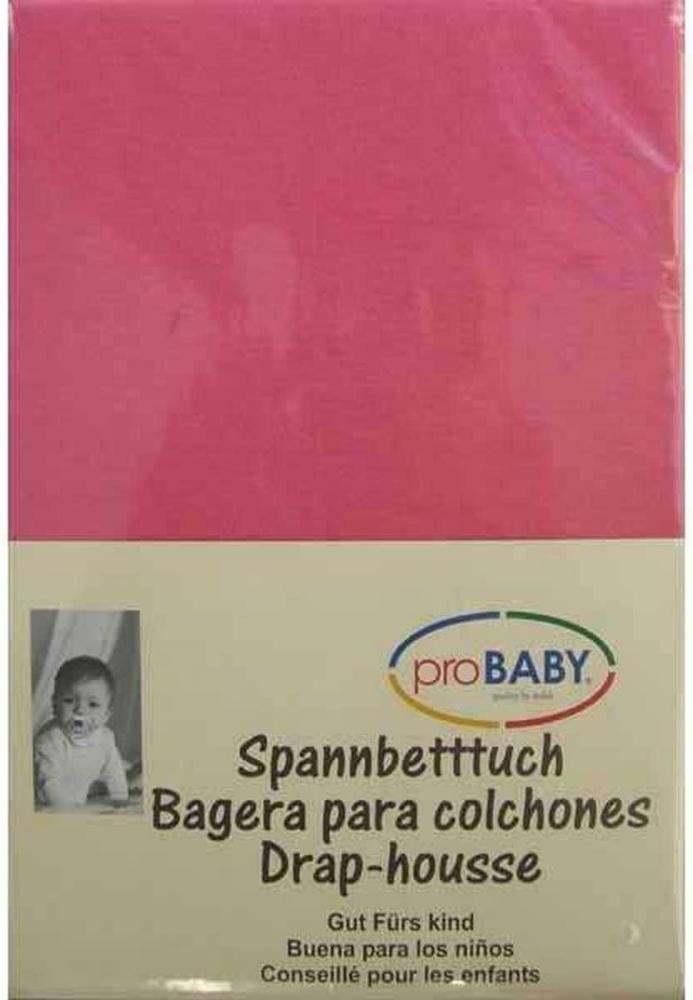 proBABY Jersey-Spannlaken pink 70/140 Bild 1