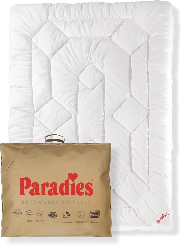 Paradies Kunstfaserbettdecke Prima Bio, Füllung: 100% Polyester, Bezug: 100% Baumwolle kbA, 4 Jahreszeiten Bettdecke anpassbar und ideal für jedes Wetter Bild 1