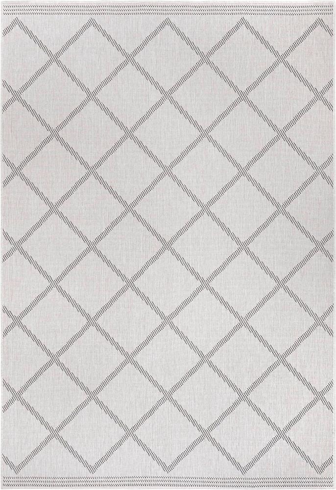 In- & Outdoor Wendeteppich Corsica Schwarz Creme - 80x150x0,5cm Bild 1