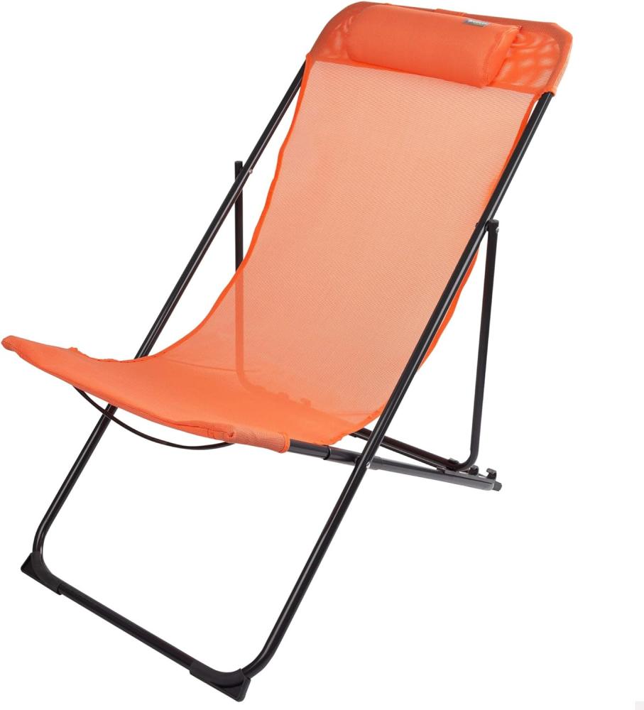 AKTIVE 61084, Klappstuhl Camping, Strand, Garten, Outdoor, inkl. gepolstertem Kissen, max. 110 kg, zusammenklappbarer Strandstuhl, 3 Positionen Bild 1