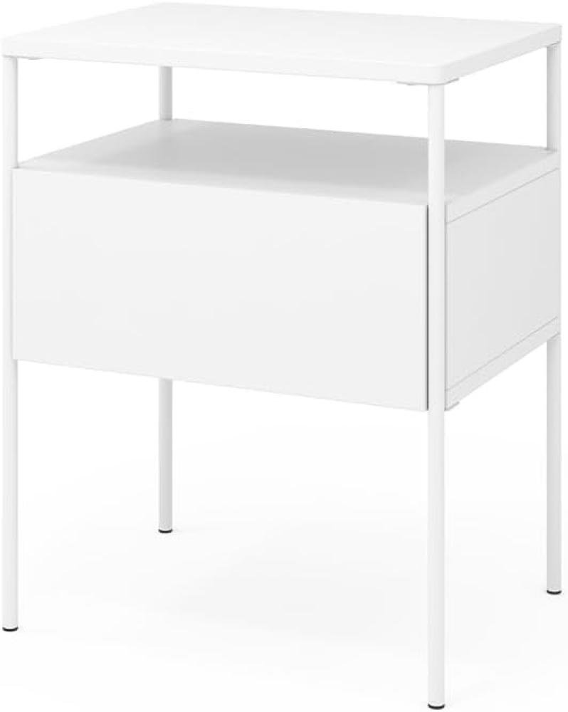 Vicco Nachtschrank Mira Weiß 40 x 50 cm Schublade Ablage Nachtkommode modern Bild 1